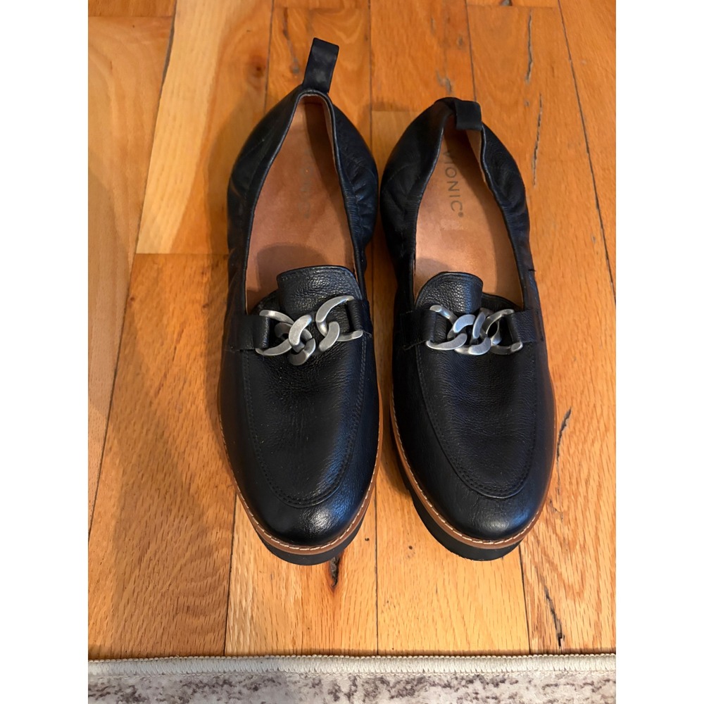 Vionic Cynthia Slip-On Shoes Loafers Black Size 10